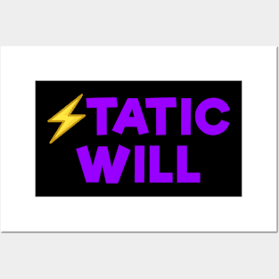 Static will Purple Posters and Art